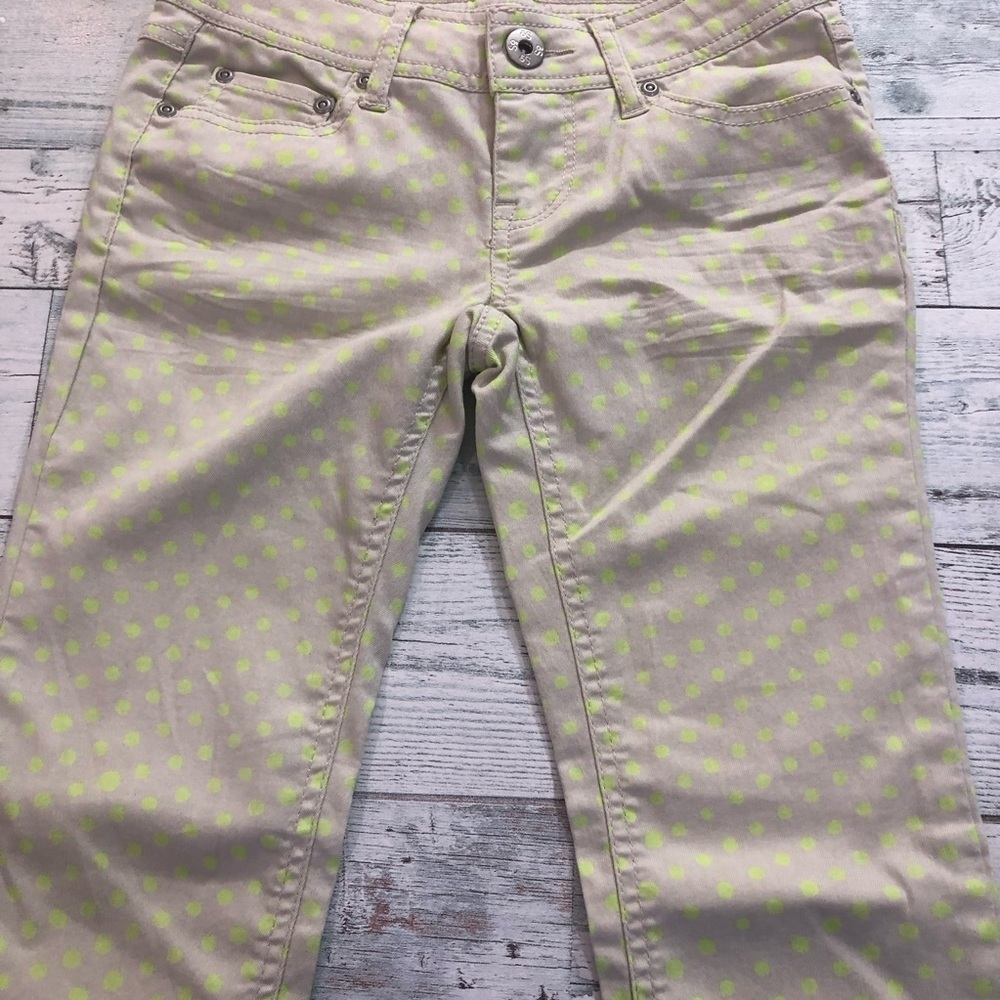 SO Tan and Neon Polka Dot Skinny Jeans Size 0
